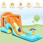 Pripučiama vandens pilis su čiuožykla ir šokinėjimo zona (Daugiaspalvė)