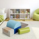 Minkštų putplasčio blokelių rinkinys vaikams (Spalvota)