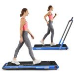 Sulankstomas bėgimo takelis su LED ekranu ir „Bluetooth“ (Mėlyna)