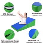 Sulankstomas gimnastikos čiužinys su užtrauktukais (Mėlyna ir žalia)