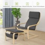 Ergonomiška poilsio kėdė su pakoja (Pilka)