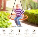 Sūpynės tinklelis su reguliuojamu aukščiu (Ø100cm) (Oranžinė)