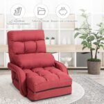 Sofa-lova su reguliuojamu atlošu ir porankiais (Raudona)
