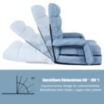 Reguliuojamas sulankstomas fotelis-lova (Mėlyna)