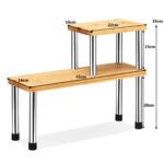 Virtuvės kampinė dviejų pakopų lentyna (Natūrali)