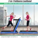 Sulankstomas bėgimo takelis su Bluetooth ir LED ekranėliu (Mėlyna)