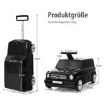 Vaikiškas kelioninis lagaminas automobilis (Juoda)