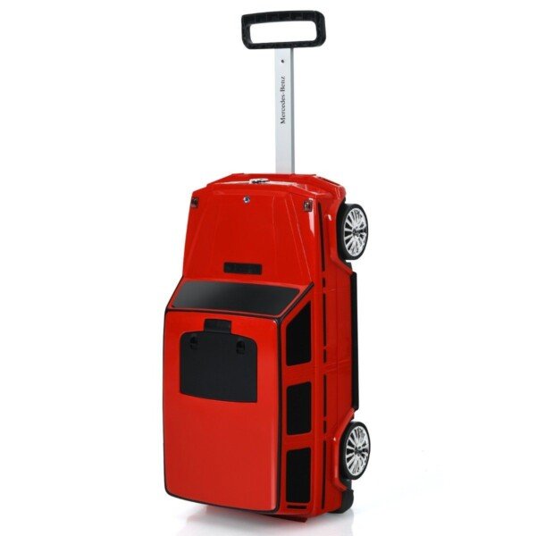 Vaikiškas dviračio formos lagaminas su ištraukiama rankena (Raudona)