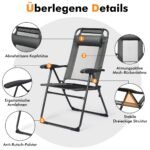 Sulankstomos lauko kėdės 2 vnt (Pilka)