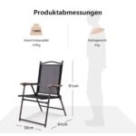 Sulankstomų lauko kėdžių komplektas (2 vnt.) (Juoda)