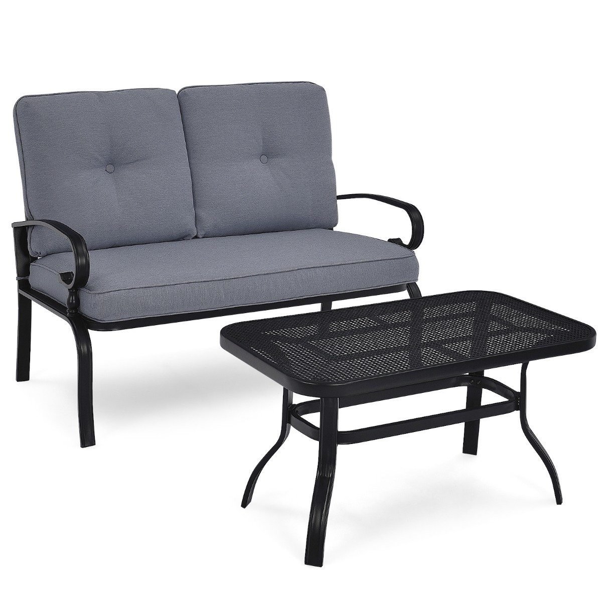 2-sitzer-gartenbank-np10179gr-1_13_ Sodo suoliukas su staliuku ir pagalvėmis (Pilka)