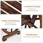 Dvivietis medinis lauko suoliukas su ratų dizaino porankiais (Ruda)