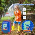 Vaikų kelioninis lagaminas ir kuprinė (Mėlyna)