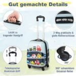 Vaikiškas lagaminų rinkinys su ratukais (Mėlyna)