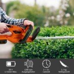 Belaidės gyvatvorių žirklės su 60 cm ašmenimis ir 20V akumuliatoriumi (Įvairiaspalvė)