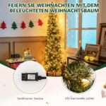 Dirbtinė Kalėdų eglutė 210 cm pusiau apvalios formos (Žalia)