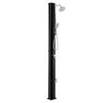 Lauko dušas su saulės energija ir pėdų plautuve (Juoda)