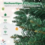 Aukšta PVC adatinė Kalėdų eglutė (Žalia)