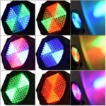 Profesionalus scenos efektų LED šviestuvas su 127 RGB diodais (Juoda)