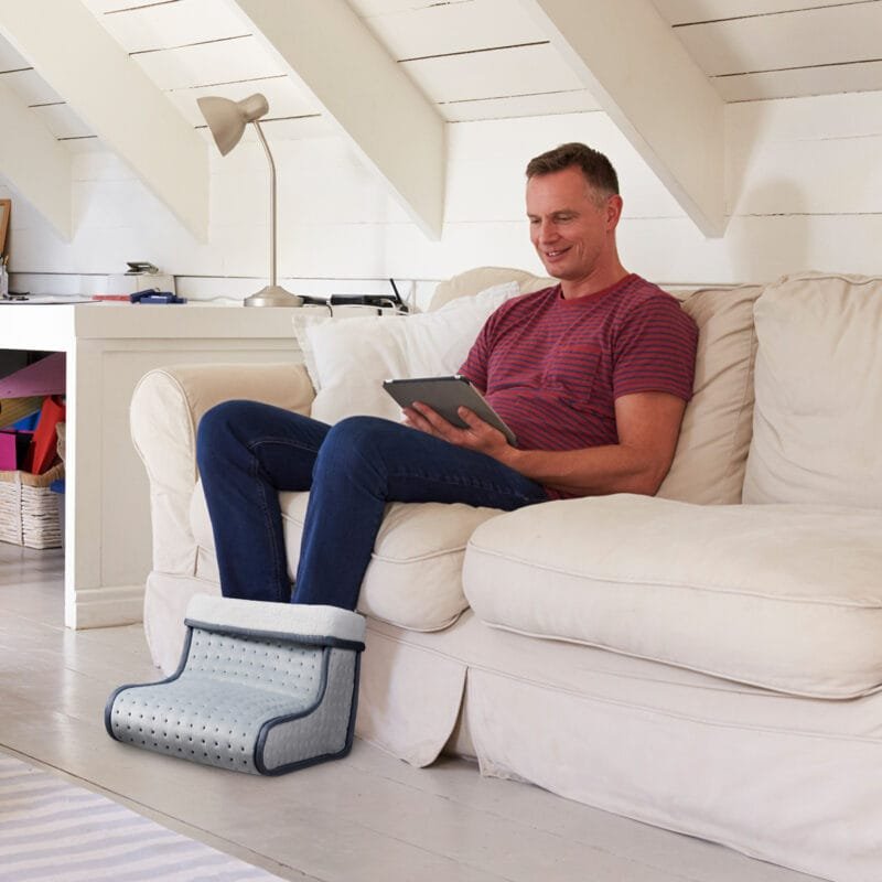 Elektrinis pėdų šildytuvas su šešiais šildymo lygiais (Pilka)