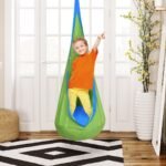 Kabantis sūpuoklinis krėslas vaikams iki 80 kg (Žalia)