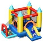 Pripučiama pilis su čiuožykla ir kamuoliukais (Įvairiaspalvė)