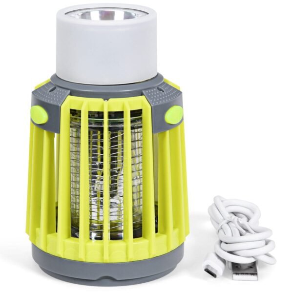 3-in-1 Lauko LED lempa su vabzdžių gaudykle ir SOS funkcija (Geltona)