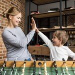 Stalo futbolas suaugusiems ir vaikams 122x61x79cm (Ruda)