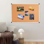 Sieninė informacinė lenta 60x90 cm su aliuminio rėmu (Natūrali)