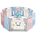 Kūdikių žaidimų aptvaras su 12 panelių ir saugumo funkcijomis (Spalvotas)
