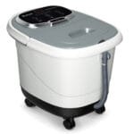 Elektrinis pėdų masažuoklis su šildymo ir volelių funkcija (Pilka)