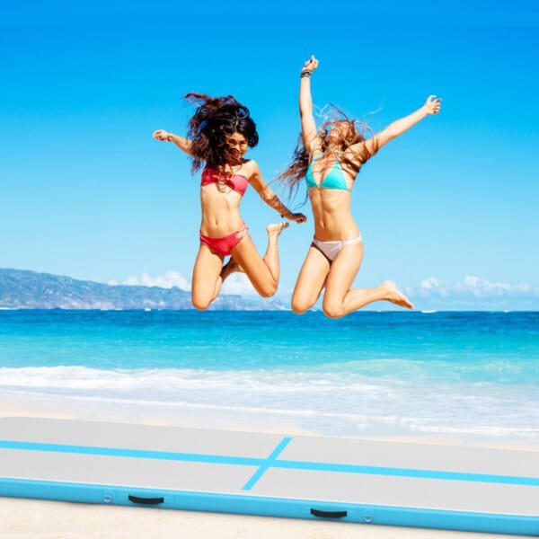 Pripučiamas gimnastikos čiužinys 3 m (Mėlyna)