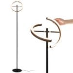 Reguliuojamo aukščio LED grindų šviestuvas su lietimu valdomas (Juoda)