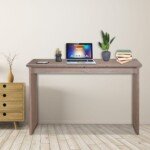 Biuro stalas su didele stalviršiu ir tvirta konstrukcija 120x49x77 cm (Ruda)