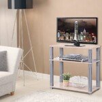 TV staliukas su 4 kojelėmis 60x29 5x57 cm MDF (Natūrali)