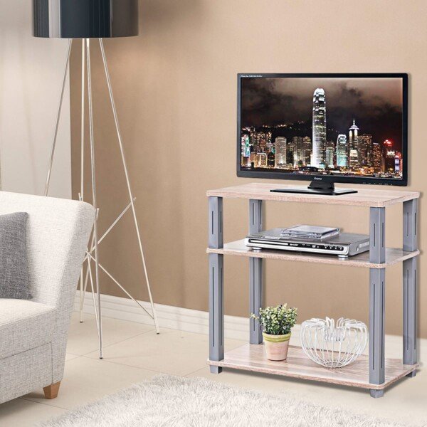 TV staliukas su 4 kojelėmis 60x29 5x57 cm MDF (Natūrali)