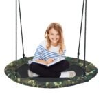 Vaikiška sūpynė su reguliuojamu aukščiu 100–160 cm (Žalia)