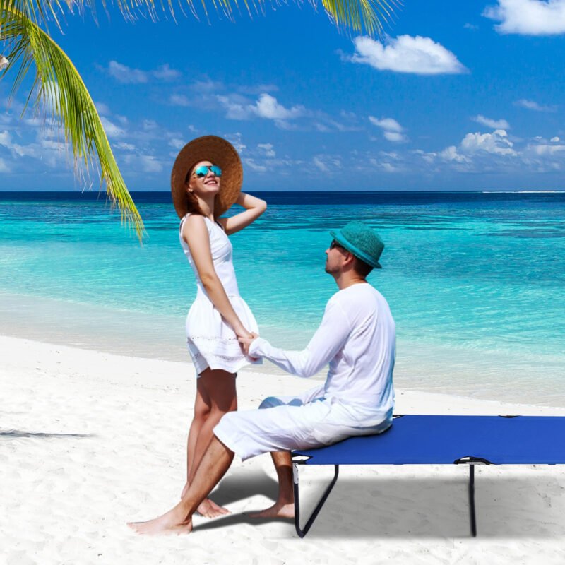 Sulankstoma kempingo lova atspari audiniui (Mėlyna)