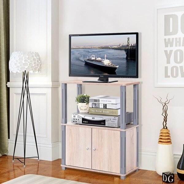 TV staliukas su keturiomis kojelėmis (Natūrali)