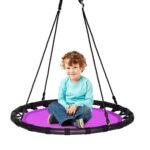 Apvali supynė su reguliuojamu lynu 100cm (Violetinė)