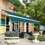 Terasos markizė su rankiniu ištraukimu 2 5 m x 2 m (Žalia)