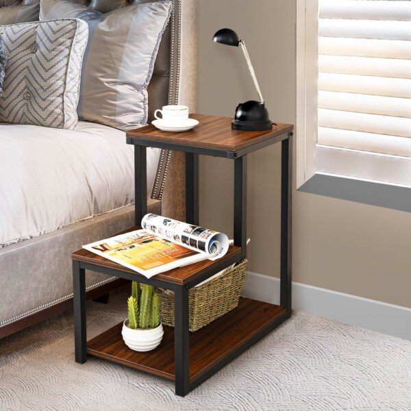 Trijų lygių metalinis stalelis (Ruda)