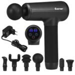 Masažinis pistoletas su 20 greičio lygių ir 6 galvutėmis (Juoda)