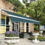 Tiesiamoji markizė 3 m x 2 5 m atspari UV spinduliams ir vandeniui (Žalia)