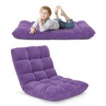 Reguliuojamo atlošo grindinė kėdė (Violetinė)