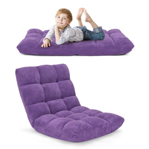 Reguliuojamo atlošo grindinė kėdė (Violetinė)