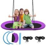 Ovalios sūpynės-lizdas vaikams ir suaugusiems 150 kg (Violetinė)