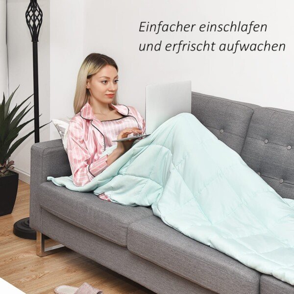 Sunkioji antklodė su medvilnės užpildu (Žalia)