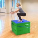 Sulankstomas gimnastikos čiužinys su užtrauktukais (Mėlyna ir žalia)
