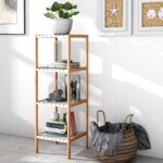 Daugiatikslis 4 arba 5 lentynų stovimas lentynų komplektas (Natūrali)